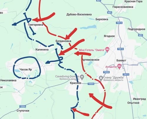 Россияне развивают наступление западнее Артемовска